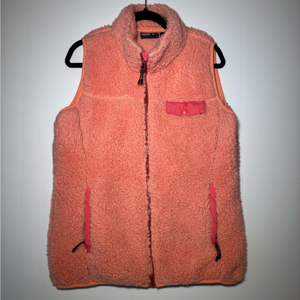 Pulse Coral Sherpa Vest Woman’s Large